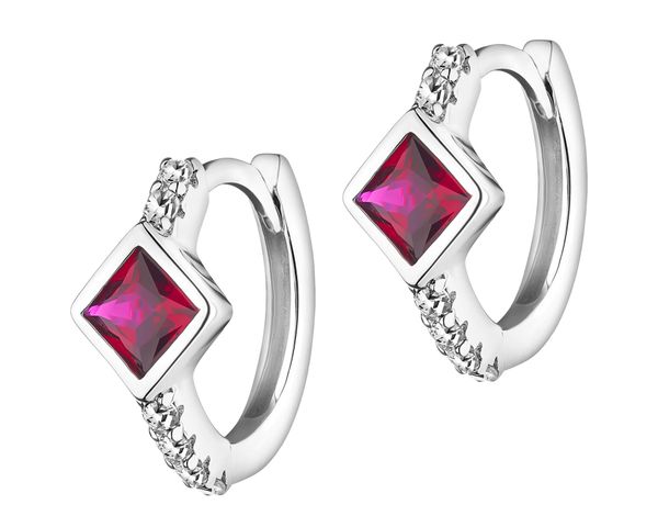 Kolczyki srebrne z cyrkoniami - kwadraty. Szare kolczyki Apart, z cyrkonią, srebrne. Za 119.00 zł.