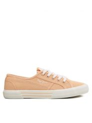 Pepe Jeans Tenisówki Brady Basic W PLS31287 Pomarańczowy. Brązowe trampki Pepe Jeans, bez wzorów, z jeansu, bez zapięcia. Za 159.99 zł.