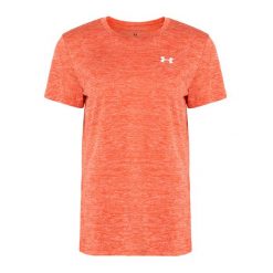 Koszulka treningowa damska Under Armour Tech C-Twist. Brązowe koszulki sportowe Under Armour, bez wzorów, bez ramiączek. Za 79.99 zł.