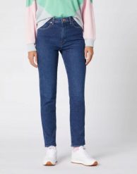 WRANGLER RETRO SKINNY DAMSKIE SPODNIE JEANSOWE JEANSY DEEP SEA W253WB12S 112128003. Niebieskie jeansy Wrangler, l, bez wzorów. Za 199.99 zł.