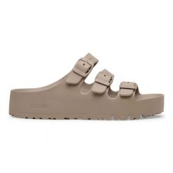Birkenstock Florida III Flex Platform EVA Gray Taupe Klapki damskie. Szare klapki Birkenstock, bez wzorów, bez obcasa, na platformie. Za 229.99 zł.