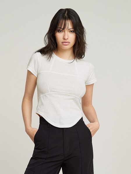 G-Star Koszulka w kolorze białym rozmiar: XS. Białe bluzki G-Star, xs, bez wzorów, z bawełny, retro, bez kołnierzyka, bez ramiączek. Za 69.91 zł.