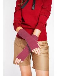 C& Jo Mitenki w kolorze jagodowym rozmiar: onesize. Czerwone rękawiczki C& Jo, bez wzorów, prążkowane. Za 43.99 zł.