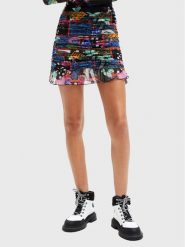 Desigual Spódnica mini MONSIEUR CHRISTIAN LACROIX Party 22WWFK04 Kolorowy Slim Fit. Spódnice Desigual, na imprezę, l, bez wzorów, z syntetyku, mini. Za 159.99 zł.