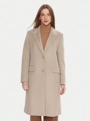 BOSS Płaszcz wełniany Classin 50548371 Beżowy Regular Fit. Brązowe płaszcze Boss, na zimę, bez wzorów, z wełny, bez kaptura. Za 2,059.00 zł.