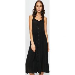 Vero Moda - Sukienka. Niebieskie sukienki Vero Moda, na co dzień, l, bez wzorów, z materiału, casualowe, bez kołnierzyka, bez ramiączek, proste. W wyprzedaży za 99.90 zł.