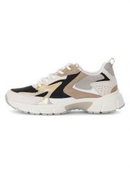 Gabor Sneakersy w kolorze złoto-kremowo-czarnym rozmiar: 40,5. Brązowe trampki Gabor, bez wzorów, z materiału, bez zapięcia. Za 249.95 zł.