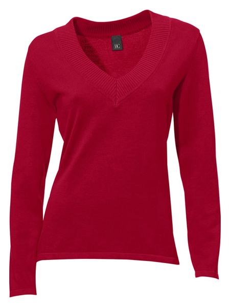 Heine Sweter w kolorze czerwonym rozmiar: 38. Czerwone swetry Heine, bez wzorów, z bawełny, bez ramiączek. Za 76.95 zł.