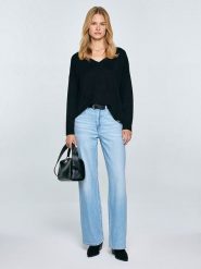 BIG STAR Sweter "Fausti" w kolorze czarnym rozmiar: M. Czarne swetry Big Star, m, bez wzorów, bez ramiączek. Za 99.99 zł.