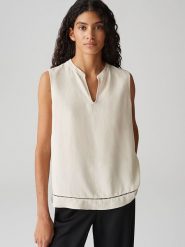 OPUS Top w kolorze kremowym rozmiar: 40. Brązowe topy Opus, bez wzorów, bez kołnierzyka, bez ramiączek. Za 100.99 zł.