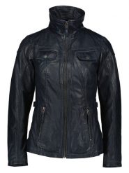 7eleven Skórzana kurtka "Muri" w kolorze granatowym rozmiar: 38. Niebieskie kurtki 7eleven, bez wzorów, z materiału, bez kaptura. Za 434.99 zł.