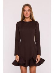 Made of emotion Sukienka w kolorze brązowym rozmiar: XXL. Brązowe sukienki Made Of Emotion, xxl, bez wzorów, bez kołnierzyka, bez ramiączek, mini. Za 279.99 zł.