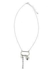 Ivy Naszyjnik z elementem ozdobnym - dł. 42 cm rozmiar: onesize. Szare naszyjniki IVY, z kryształem, z mosiądzu. Za 86.99 zł.