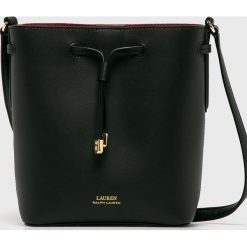 Lauren Ralph Lauren - Torebka skórzana. Czarne torby na ramię Lauren Ralph Lauren, bez wzorów, z materiału, casualowe, na ramię, małe, bez dodatków. W wyprzedaży za 629.90 zł.
