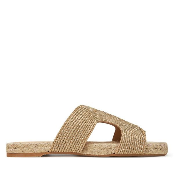 Klapki Castañer. Żółte klapki Castañer, bez wzorów, bez obcasa. Za 335.99 zł.