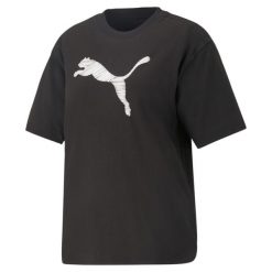 Koszulka Sportowa Damska Puma Her. Czarne koszulki sportowe Puma, bez wzorów, z bawełny, bez ramiączek, na jogę i pilates. Za 87.99 zł.