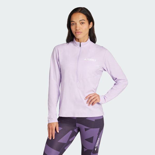 Koszulka Terrex Multi Climacool 1/2 Zip Long Sleeve. Czerwone bluzki Adidas, xl, bez wzorów, sportowe, bez kołnierzyka, bez ramiączek. Za 259.00 zł.