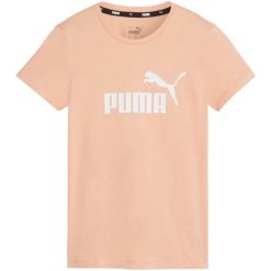 Koszulka damska Puma ESS Logo Tee. Czerwone bluzki Puma, m, bez wzorów, z bawełny, sportowe, bez kołnierzyka, bez ramiączek. Za 151.00 zł.