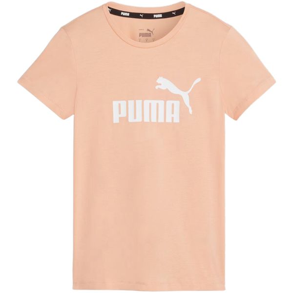 Koszulka damska Puma ESS Logo Tee. Czerwone bluzki Puma, m, bez wzorów, z bawełny, sportowe, bez kołnierzyka, bez ramiączek. Za 79.00 zł.