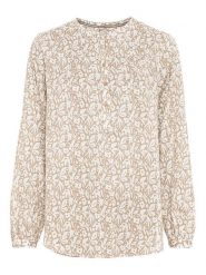 Camel Active Bluzka w kolorze beżowo-białym rozmiar: M. Brązowe bluzki Camel Active, m, bez wzorów, z bawełny, bez kołnierzyka, bez ramiączek. Za 109.78 zł.