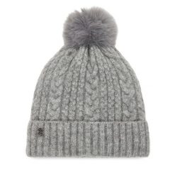 Czapka Nine West. Szare czapki Nine West, bez wzorów. Za 59.99 zł.