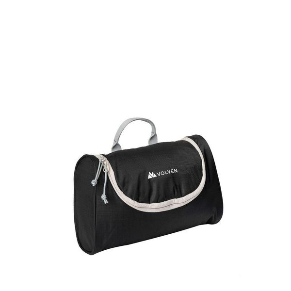Kosmetyczka turystyczna Nomad Zipped czarna. Czarne kufry i kosmetyczki VOLVEN, bez wzorów, bez dodatków. Za 79.99 zł.