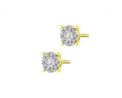 Kolczyki z żółtego i białego złota z brylantami - 0,18 ct - próba 585. Białe kolczyki Apart, z brylantem, złote. W wyprzedaży za 2,373.00 zł.