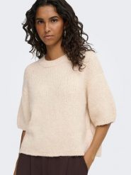 JDY Sweter w kolorze beżowym rozmiar: XL. Brązowe swetry JDY, xl, bez wzorów, bez ramiączek. Za 109.95 zł.