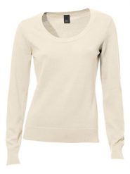Heine Sweter w kolorze kremowym rozmiar: 38. Brązowe swetry Heine, bez wzorów, z bawełny, bez ramiączek. Za 66.00 zł.