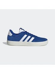 Adidas Skórzane sneakersy w kolorze niebiesko-granatowym rozmiar: 48. Niebieskie trampki Adidas, bez wzorów, bez zapięcia. Za 232.78 zł.