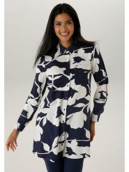 Aniston Bluzka w kolorze granatowo-białym rozmiar: 36. Niebieskie bluzki Aniston, bez wzorów, z wiskozy, bez kołnierzyka, bez ramiączek. Za 82.99 zł.