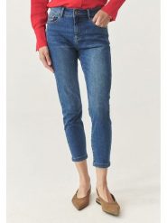 TATUUM Dżinsy - Skinny fit - w kolorze niebieskim rozmiar: 38. Niebieskie jeansy Tatuum, z aplikacjami, z podwyższonym stanem. Za 186.19 zł.