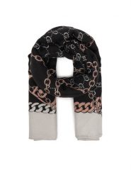 Liu Jo Chusta Ecs Foulard Logo Me 2F5073 T0300 Czarny. Czarne rękawiczki Liu Jo, bez wzorów, z materiału. Za 219.99 zł.