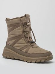 Kamik Botki zimowe "Snowdon" w kolorze jasnobrązowym rozmiar: 37. Brązowe botki Kamik, na zimę, bez wzorów, z materiału, bez obcasa, bez zapięcia. Za 226.24 zł.