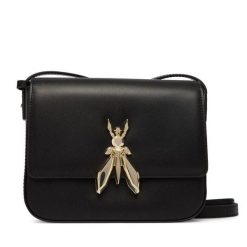 Torebka Patrizia Pepe. Czarne listonoszki Patrizia Pepe, bez wzorów, bez dodatków. Za 1,089.00 zł.