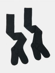 Zakolanówki z domieszką bawełny 2 pack - czarny. Czarne skarpety Sinsay, bez wzorów, z bawełny. Za 17.99 zł.
