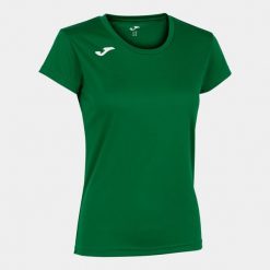 Koszulka do biegania damska Joma Record II z krótkim rękawem. Zielone bluzki Joma, xl, bez wzorów, sportowe, bez kołnierzyka, bez ramiączek. Za 83.00 zł.