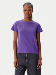 PINKO T-Shirt Basico 100373 A2RE Fioletowy Regular Fit. Fioletowe t-shirty Pinko, xxl, bez wzorów, z bawełny, bez kołnierzyka, bez ramiączek. Za 269.99 zł.