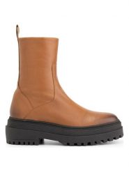 Mysa Skórzane botki "Hyacinthus" w kolorze jasnobrązowym rozmiar: 39. Brązowe botki Mysa, bez wzorów, bez obcasa, bez zapięcia. Za 332.24 zł.