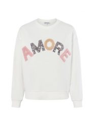 More & More Bluza damska Kobiety biały nadruk, 46. Białe bluzy sportowe More & More, z aplikacjami, bez kaptura. Za 379.95 zł.