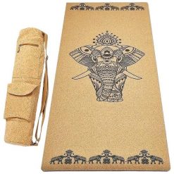 Zestaw mata do jogi z gumy i korka 5 mm + torba z korka - Eléphants. Brązowe torby na ramię ACHAMANA, bez wzorów, z bawełny, eleganckie, na ramię, duże, bez dodatków. Za 550.00 zł.