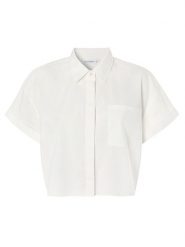 TATUUM Bluzka "Panama" w kolorze białym rozmiar: M. Białe bluzki Tatuum, m, bez wzorów, z bawełny, bez kołnierzyka, bez ramiączek. Za 137.42 zł.