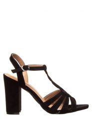 Sixth Sens Sandały w kolorze czarnym na obcasie rozmiar: 39. Czarne sandały Sixth Sens, bez wzorów, z materiału, z otwartym noskiem, bez obcasa, na koturnie, bez zapięcia. Za 121.99 zł.