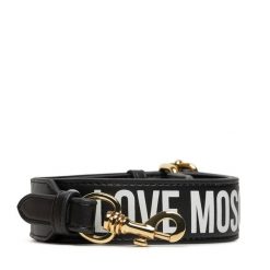 Wymienny pasek do torebki LOVE MOSCHINO. Czarne paski Love Moschino, bez wzorów. Za 169.99 zł.