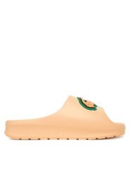 Lacoste Klapki 7-49CFA0027 Różowy. Czerwone klapki Lacoste, bez wzorów, z tworzywa sztucznego, bez obcasa. Za 209.99 zł.