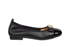Baleriny Loretta Vitale W5324 Black, Czarny, Skóra naturalna - 37. Czarne baleriny Loretta Vitale, bez wzorów, ze skóry, bez obcasa. W wyprzedaży za 206.10 zł.