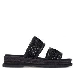 Espadryle DKNY. Czarne espadryle DKNY, bez wzorów, bez obcasa, bez zapięcia. Za 579.99 zł.