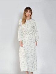 Monki Sukienka w kolorze biało-czarnym rozmiar: XS. Białe sukienki Monki, xs, bez wzorów, z bawełny, bez kołnierzyka, bez ramiączek, maxi. Za 60.99 zł.