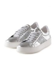 Anna Morellini Skórzane sneakersy "Torecia" w kolorze srebrnym rozmiar: 38. Szare trampki Anna Morellini, bez wzorów, bez zapięcia. Za 339.00 zł.
