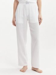 Calvin Klein Underwear Spodnie materiałowe 000QS7140E Biały Relaxed Fit. Białe spodnie materiałowe Calvin Klein Underwear, s, bez wzorów, z bawełny. Za 129.99 zł.
